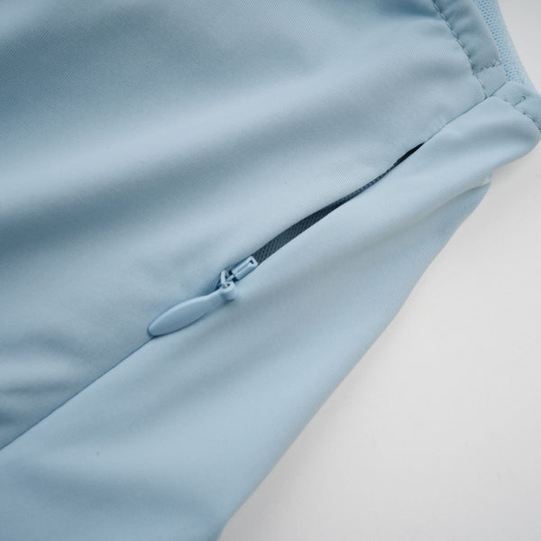 Celestial Azure: Asimetrik Drape & Omuz Detaylı Maksi Elbise