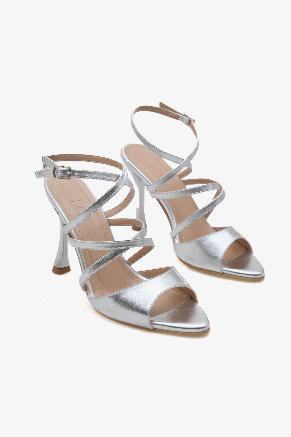 Kadın bantlı sivri burun topuklu ayakkabı Napres